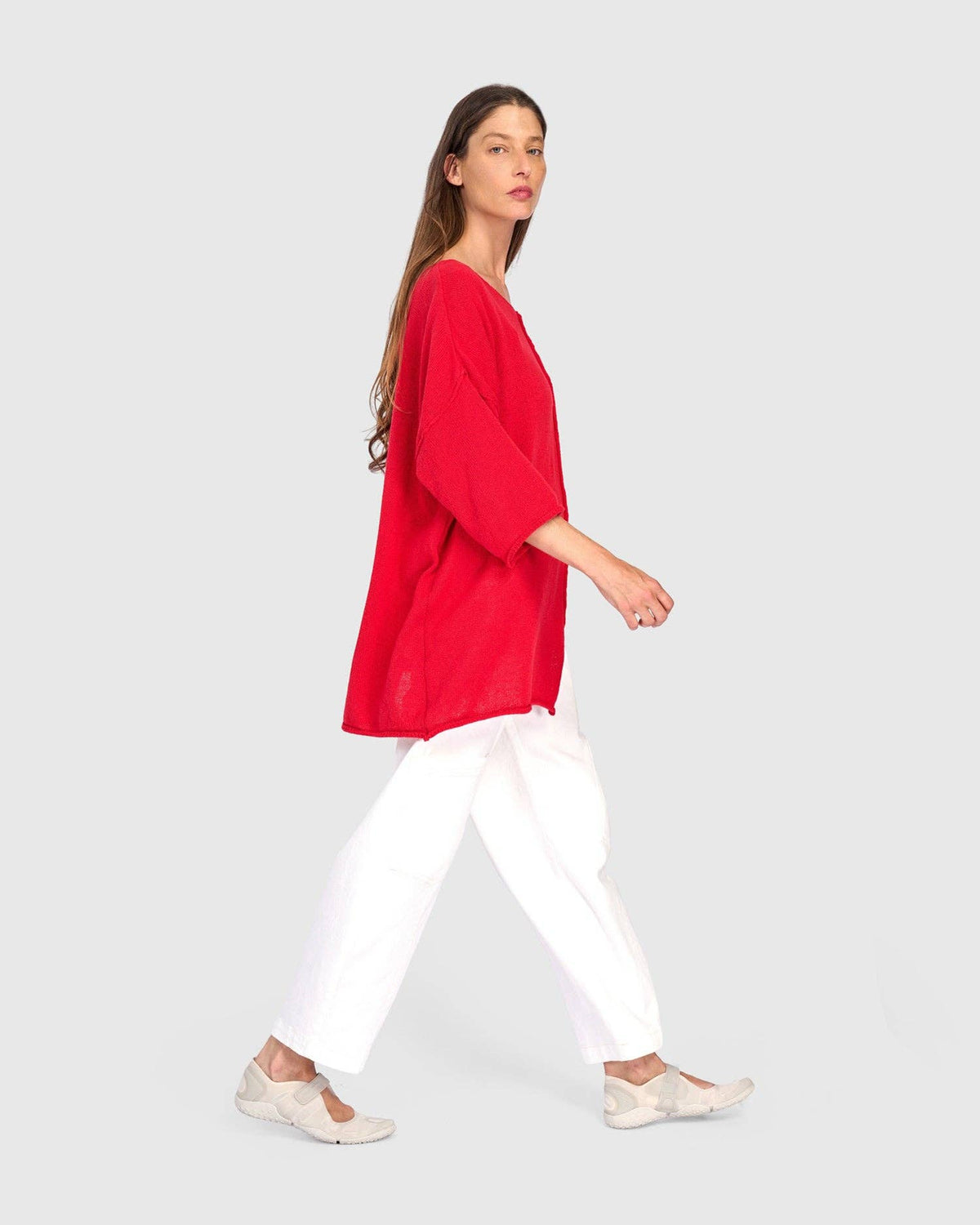 Attic Loose Sweater, Red: Red / ONE SIZE