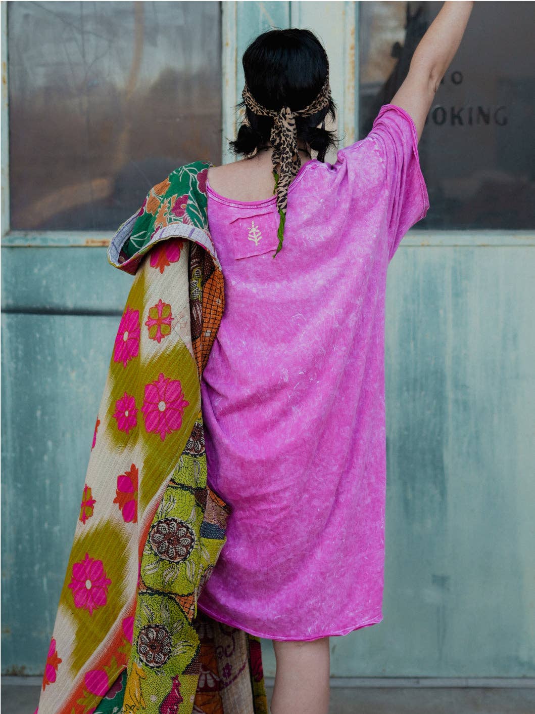 Kantha Bae Dream Tee - Pink - Boho Tee Logo Graphic