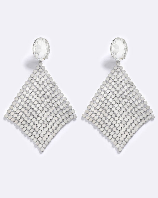 DISCO EARRINGS: Silver