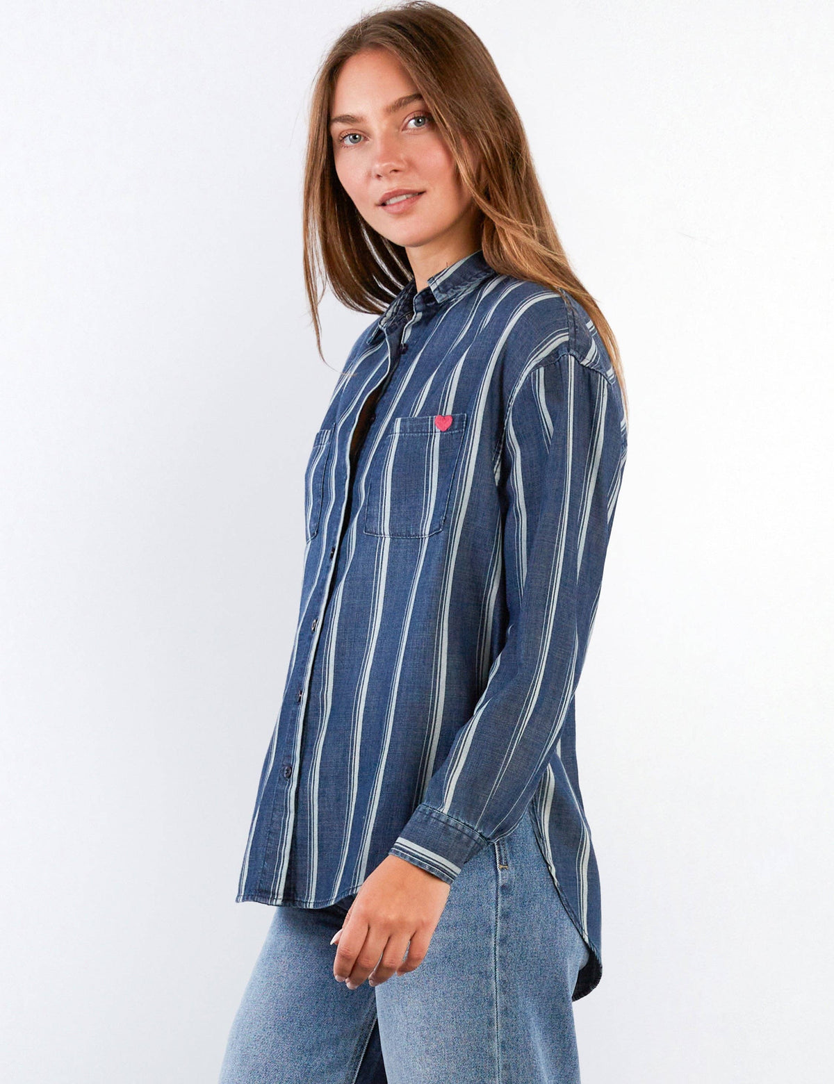 Daydream Shirt: Indigo Cabana Str / M