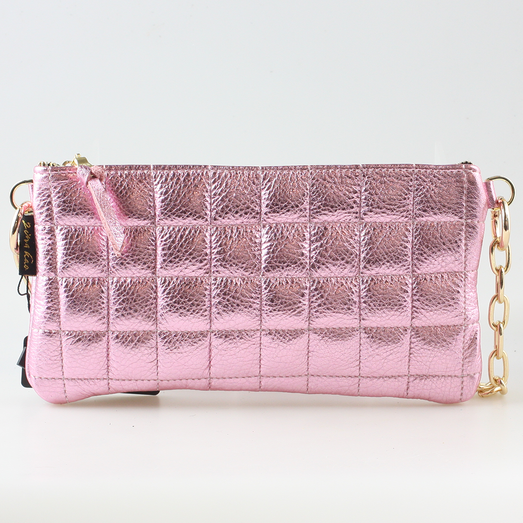 The QUILTED Sophia: Mango / Chain Shoulder Strap