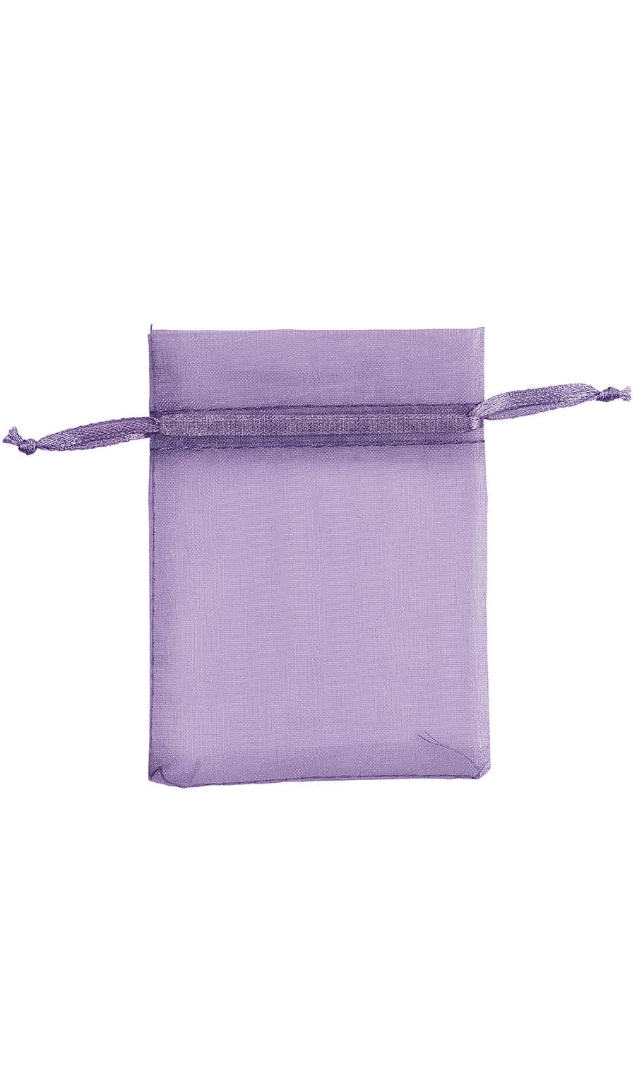 Organza Drawstring Pouch: White / Pack of 10 / 5" x 7"