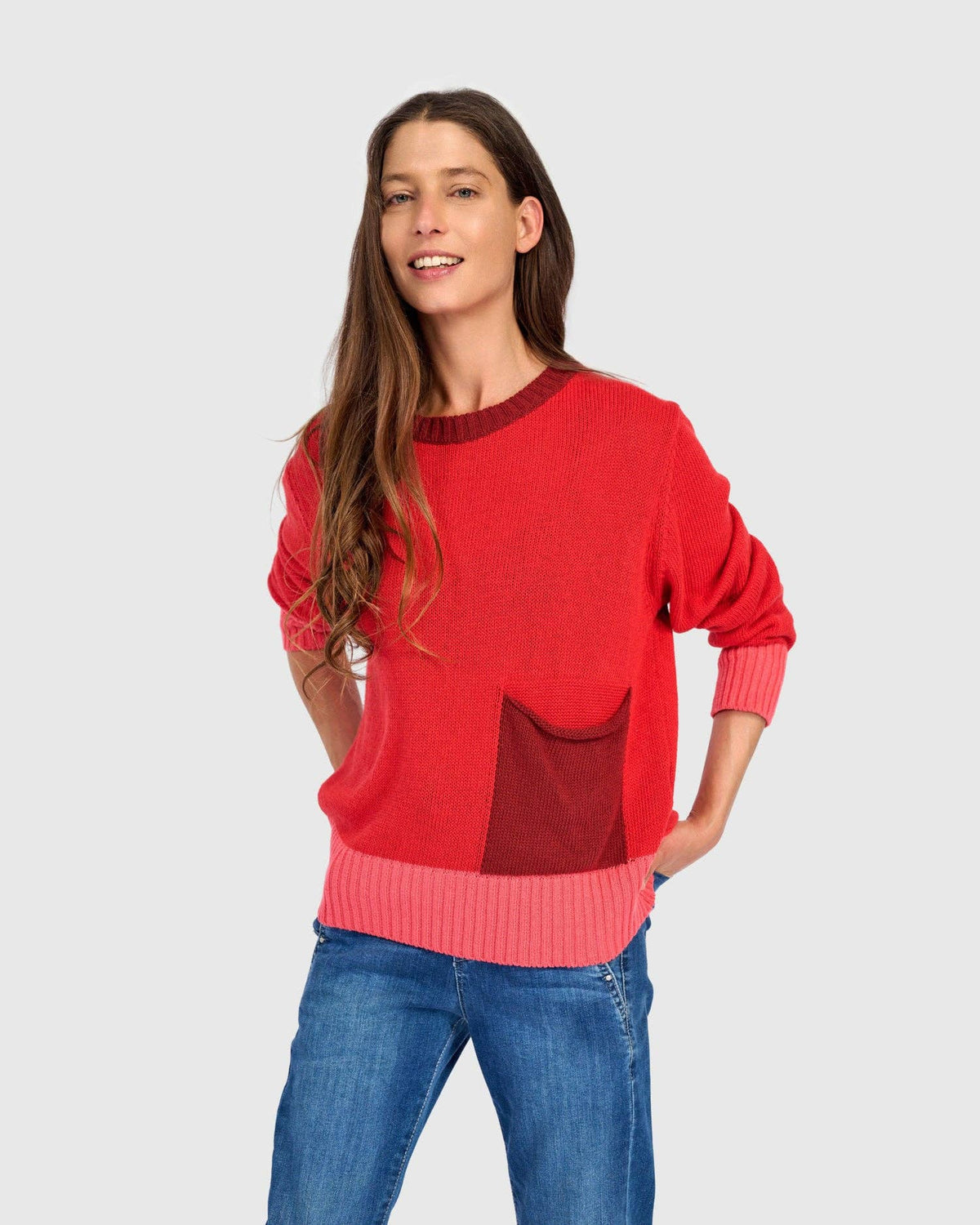 Bauble Pocket Sweater, Red: Red / ONE SIZE