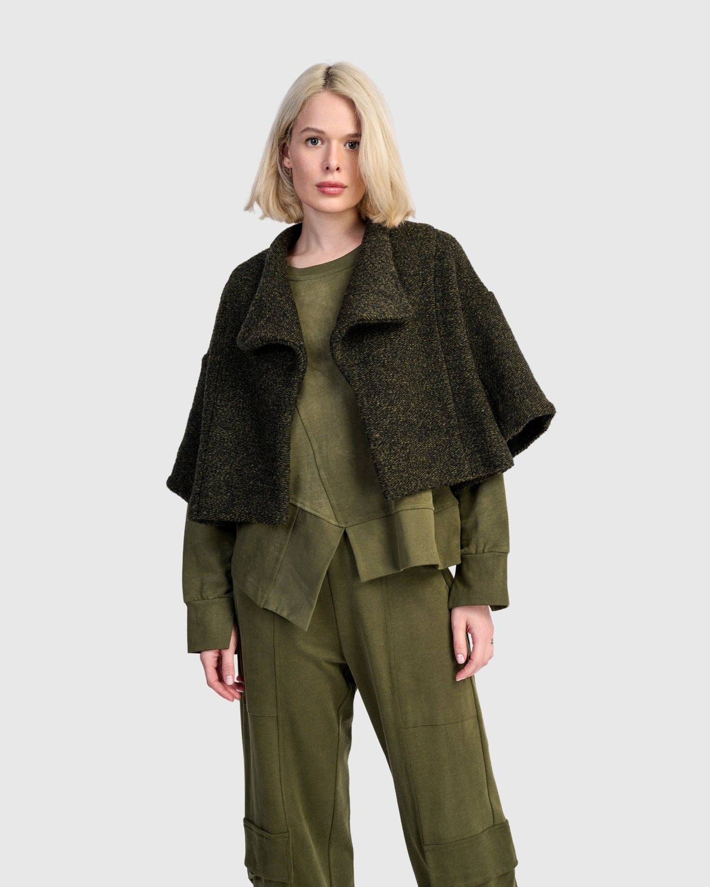 Urban Capulet Crop Jacket, Khaki: Khaki / S (US 8-12)