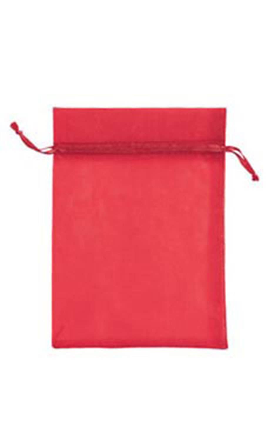 Organza Drawstring Pouch: White / Pack of 10 / 5" x 7"