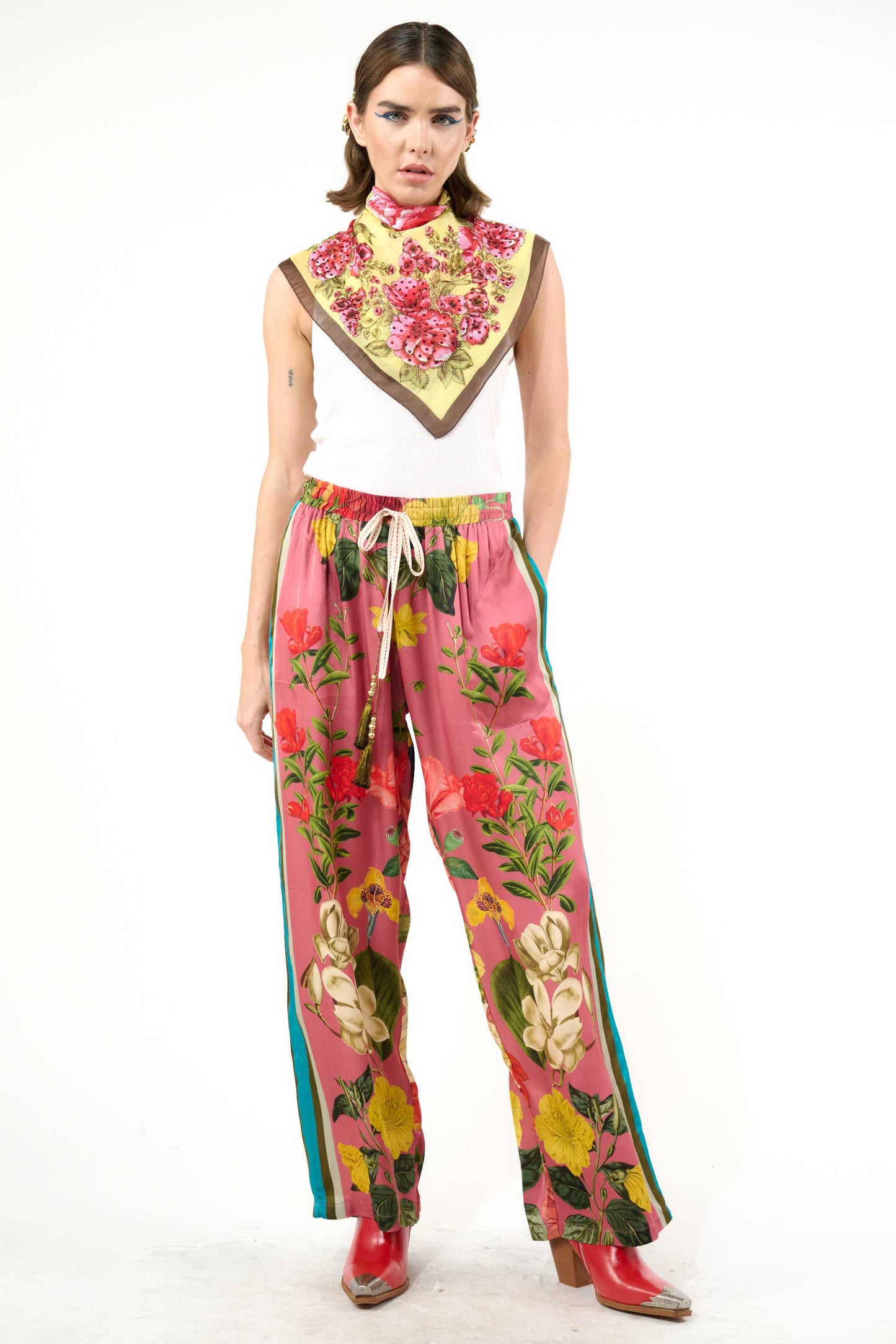 My Valentine Pants: Dusty Rose Floral / S