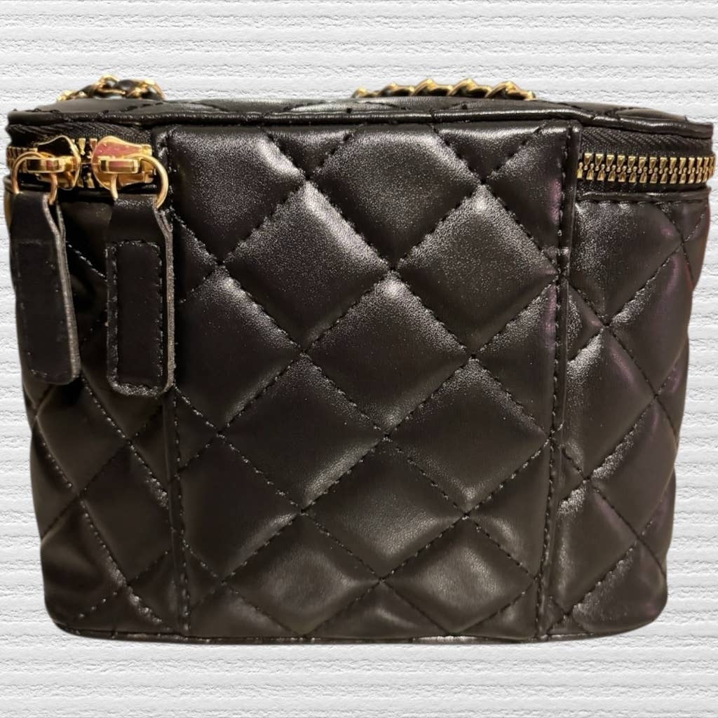 The Azure Quilted Square Crossbody