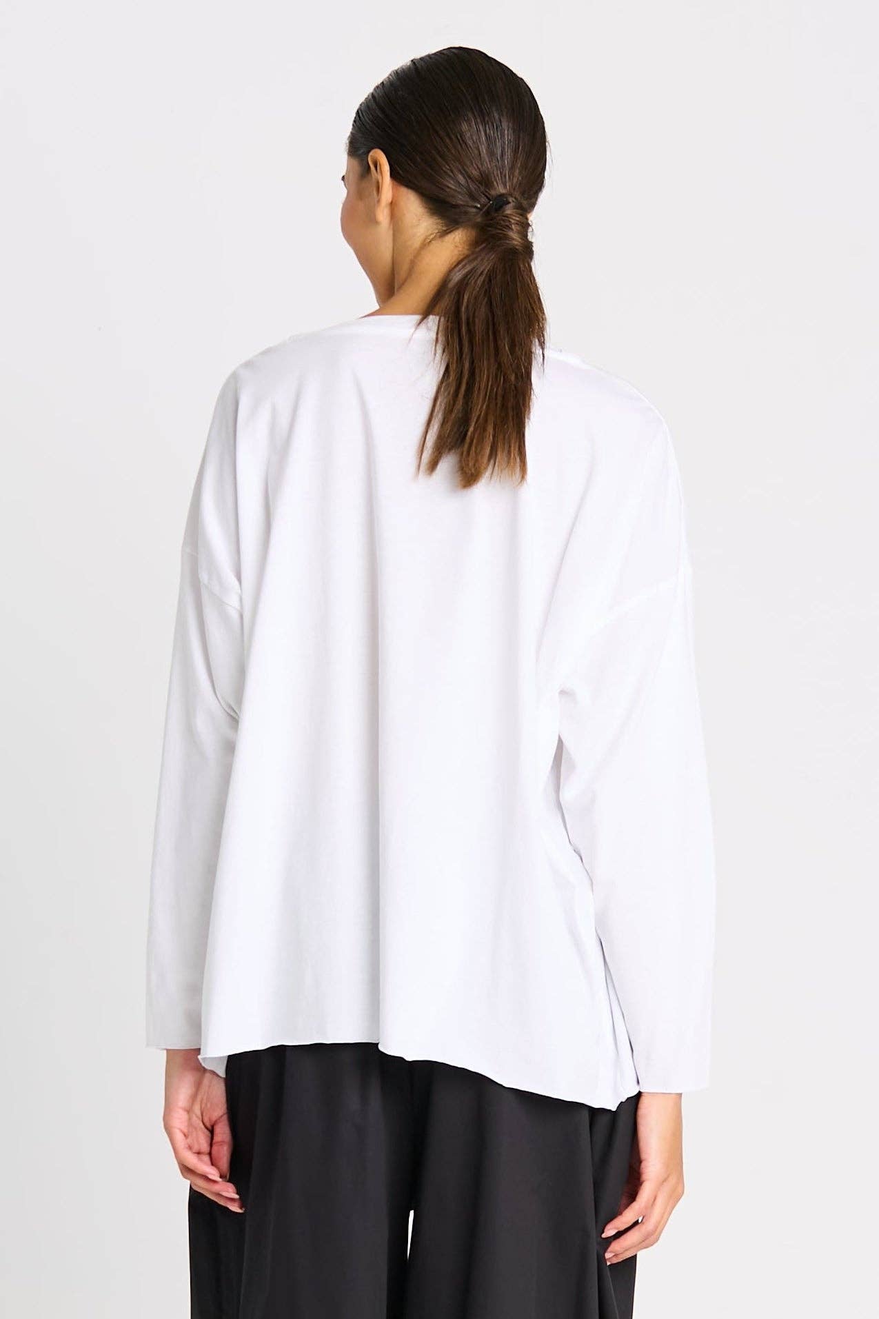 Pima Cotton "Saturn" Luxury Boxy Tee - White