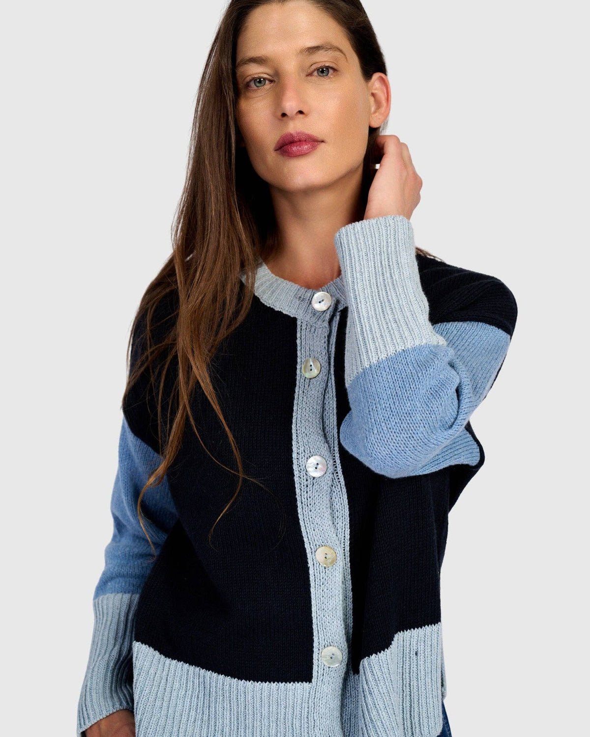 Marmalade Cardigan, Blue Mix: NAVY / ONE SIZE