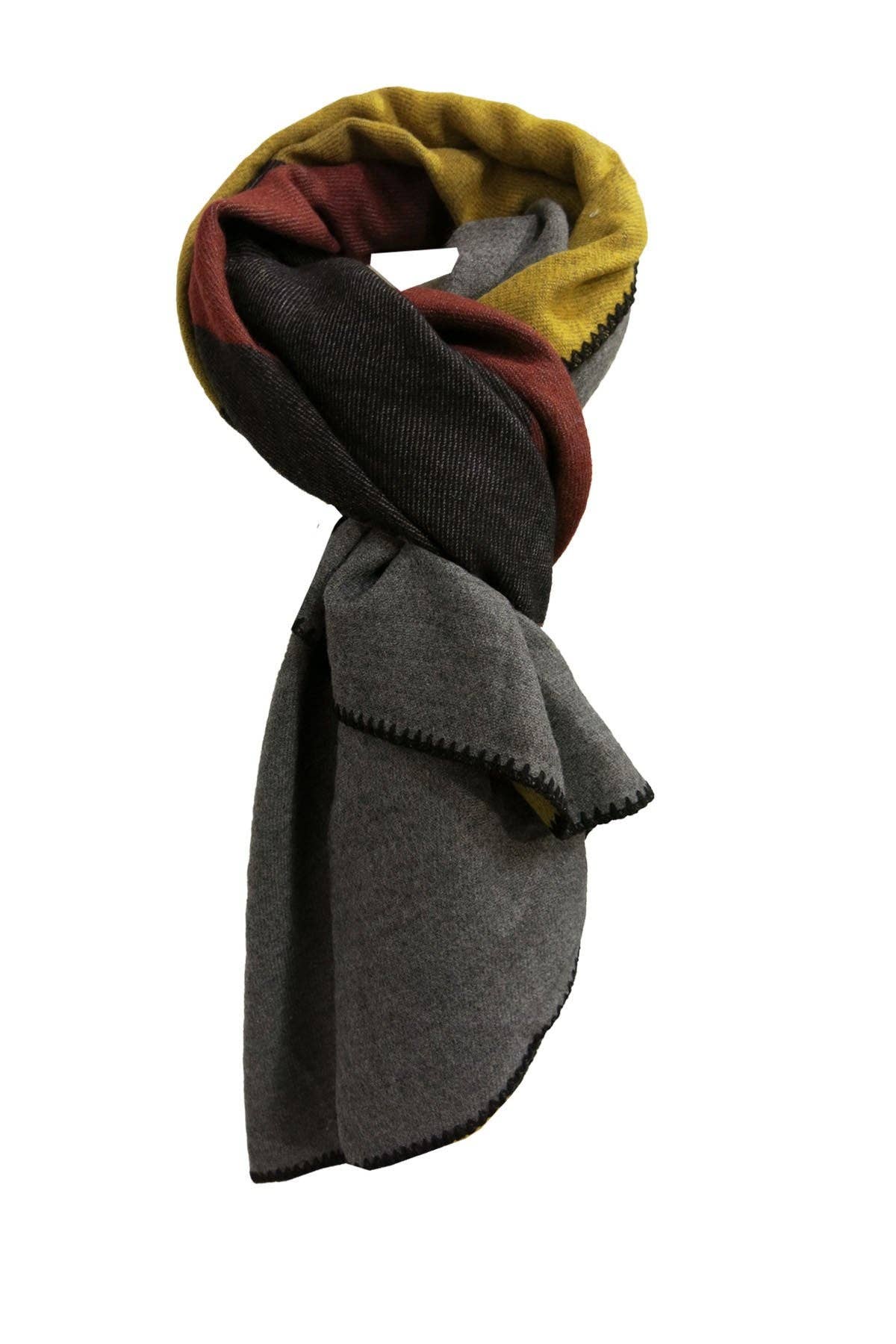Color Blocked Blanket Scarf Wrap for Holiday Gift Giving: Fall / One Size