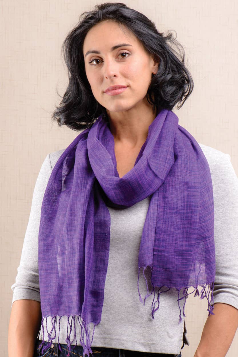 Ikat Handloom Wool Scarf - Sevya Handmade