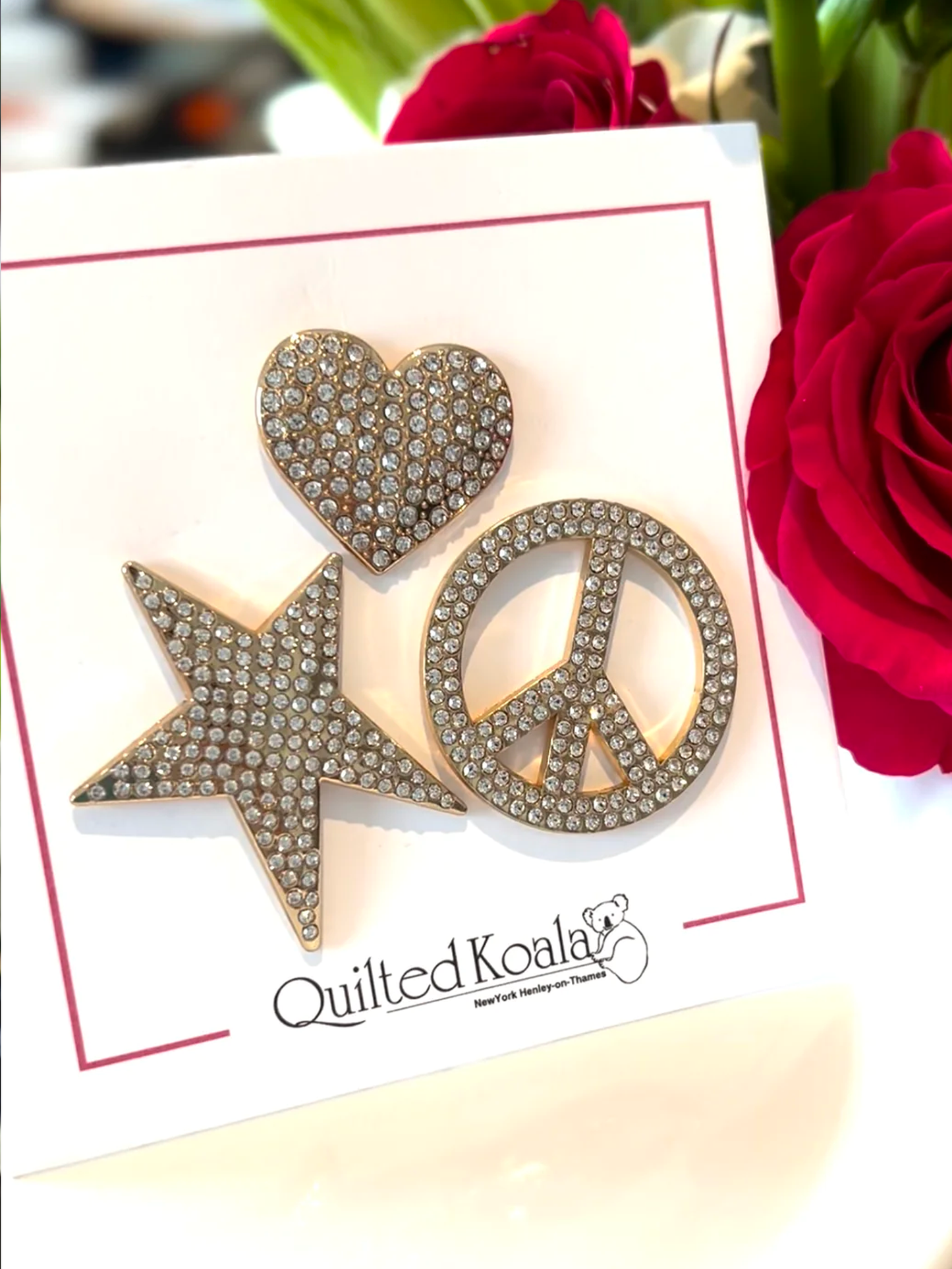 Jewelry Pins - Gold Set (Heart, Star, Peace sign)