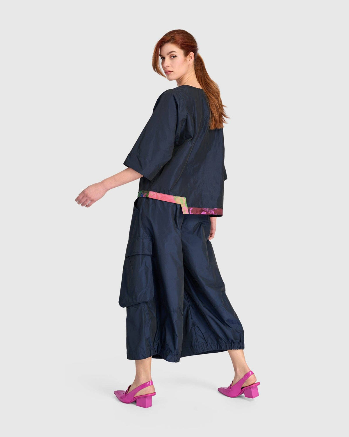 Trimmed Boxy Top, Ink: NAVY / M (US 12-14)