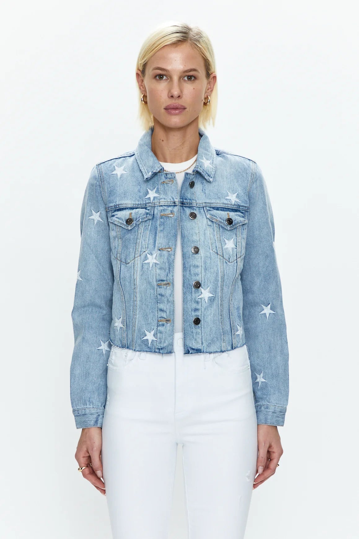 Brando Star Embroidery Denim Jacket P5652WCL - PISTOLA