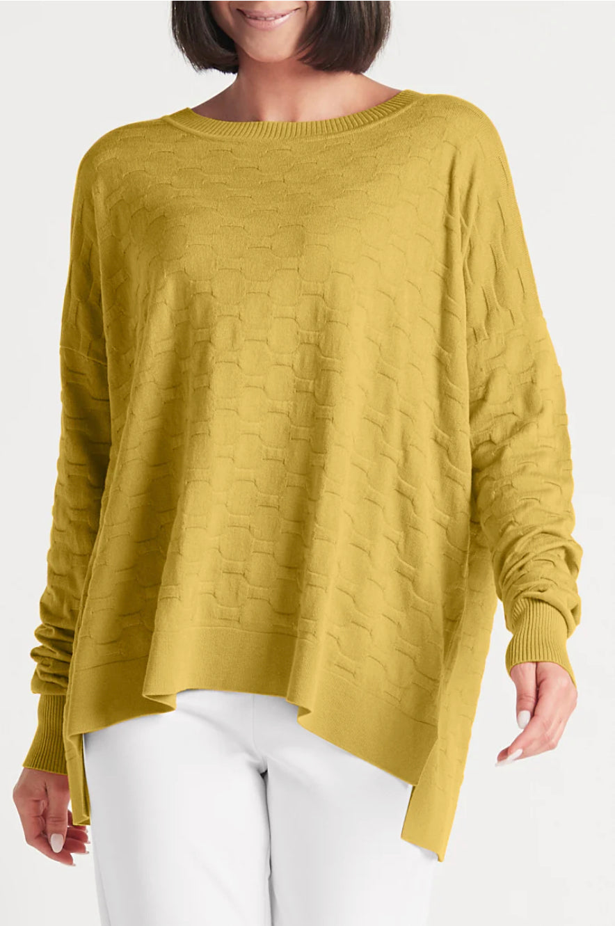 Long Honeycomb Crewneck Sweater 149KL - PLANET
