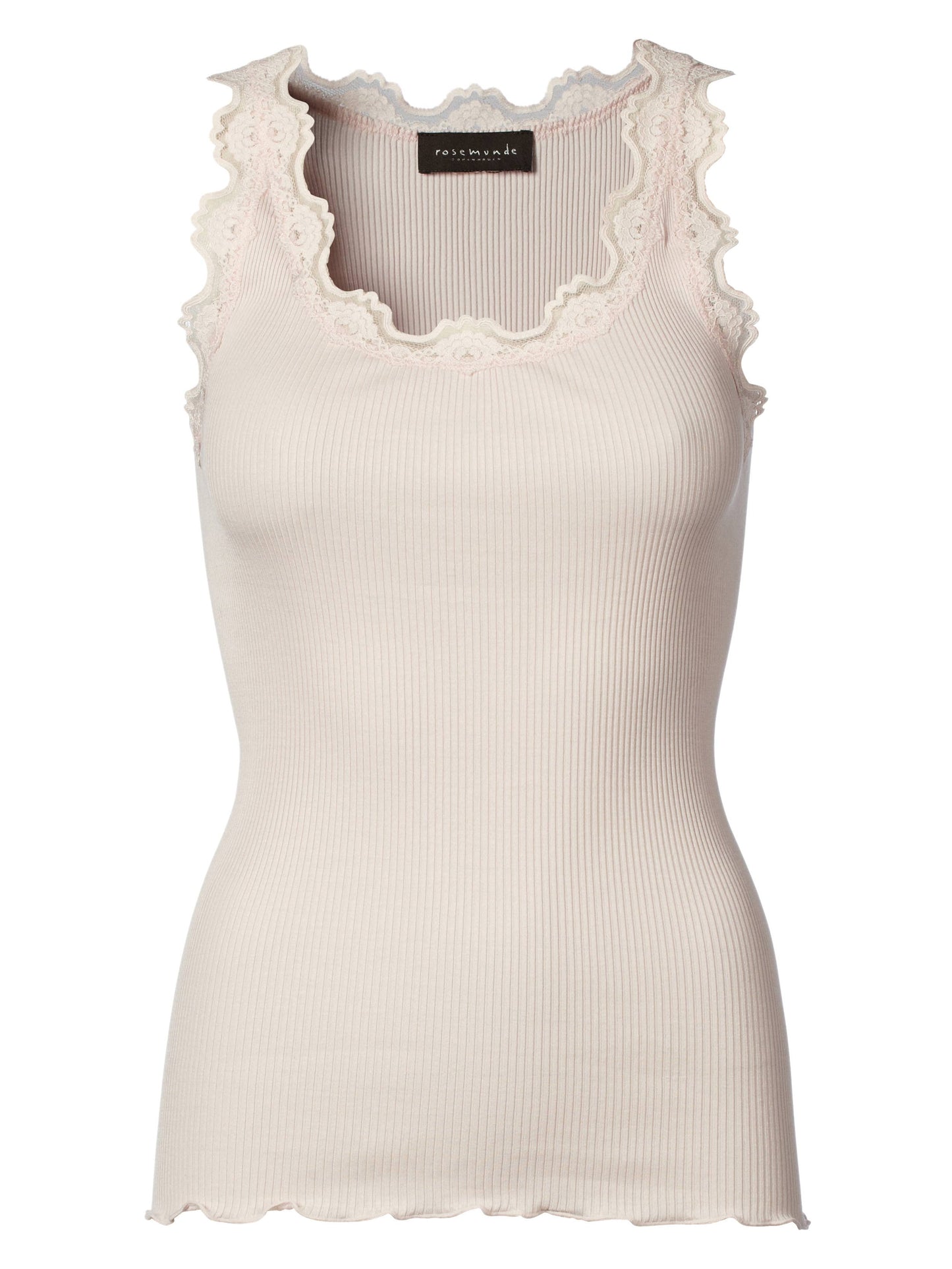 Iconic Silk Top With Lace - Rosemunde