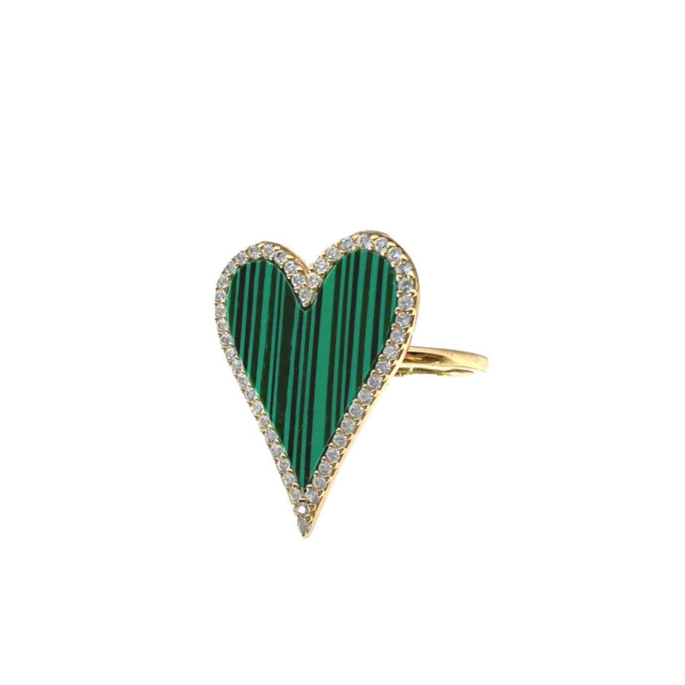 Lucy Emerald Heart Ring