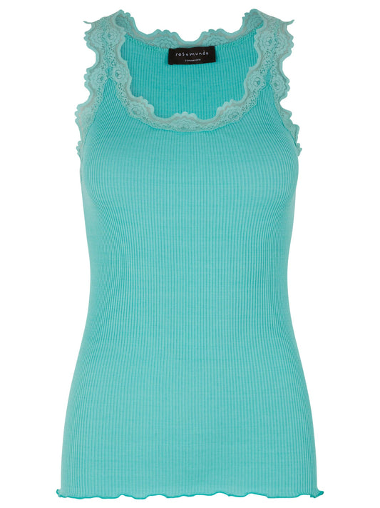 Iconic Silk top w/lace - NEW COLORS