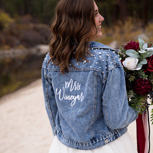 Classic Pearl Studded Jacket: California