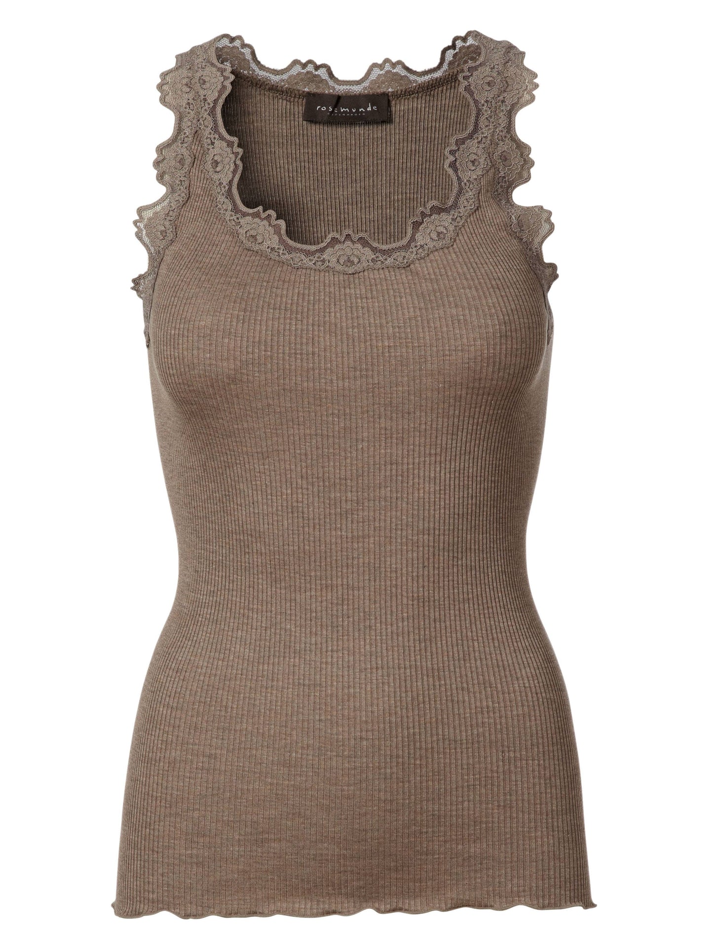 Iconic Silk Top With Lace - Rosemunde
