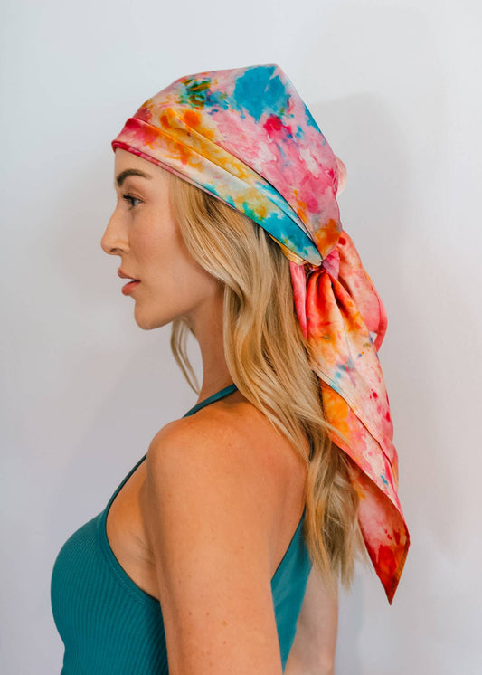 Hand Painted Silk Scarf in Aurora, Locally & Ethically Made