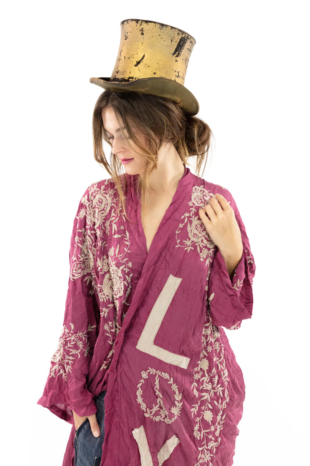 Appliqué Blessed Kimono 505 - Magnolia Pearl